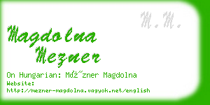 magdolna mezner business card